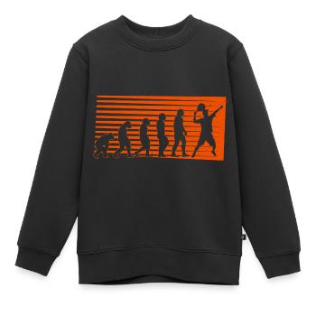 Padel Evolution Plattform Tennis Paddleball Padel - Kinder Premium Organic Sweatshirt - Schwarz - Vorne - AI Model Kid Female (0cm)