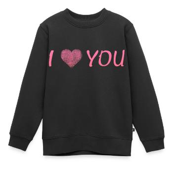 i love you - Kinder Premium Organic Sweatshirt - Schwarz - Vorne - AI Model Kid Female (0cm)