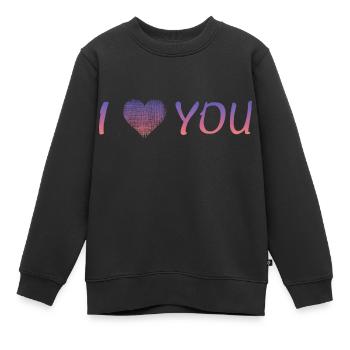 i love you - Kinder Premium Organic Sweatshirt - Schwarz - Vorne - AI Model Kid Female (0cm)