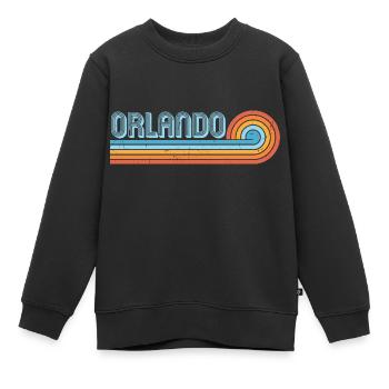 Orlando Floride - Sweat Premium enfant bio - noir - Devant - AI Model Kid Female (0cm)