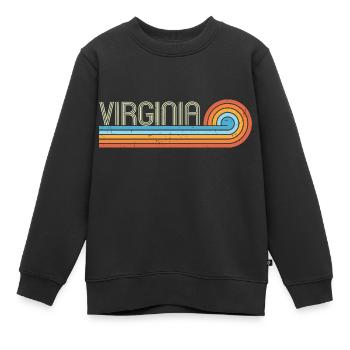 Virginia - Kinder Premium Organic Sweatshirt - Schwarz - Vorne - AI Model Kid Female (0cm)