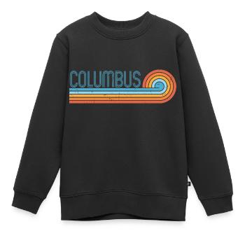 Columbus Ohio - Sweat Premium enfant bio - noir - Devant - AI Model Kid Female (0cm)