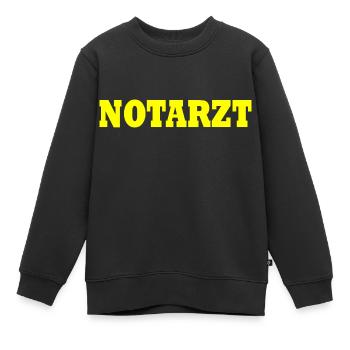Notarzt - Kinder Premium Organic Sweatshirt - Schwarz - Vorne - AI Model Kid Female (0cm)