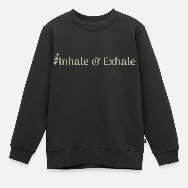 inhale & exhale - Kinder Premium Organic Sweatshirt - Schwarz