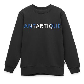 Flagge der Antarktis - Kinder Premium Organic Sweatshirt - Schwarz - Vorne - AI Model Kid Female (0cm)