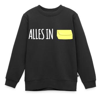 Alles in Butter - Kinder Premium Organic Sweatshirt - Schwarz - Vorne - AI Model Kid Female (0cm)