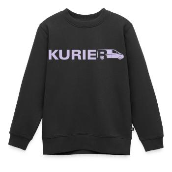 Kurier - Kinder Premium Organic Sweatshirt - Schwarz - Vorne - AI Model Kid Female (0cm)
