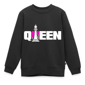 Schach Schachmatt Schachspielerin ist Schach-Queen - Kinder Premium Organic Sweatshirt - Schwarz - Vorne - AI Model Kid Female (0cm)