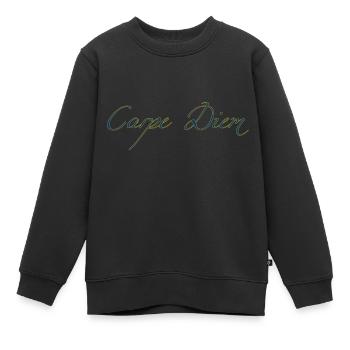 Carpe Diem - Kinder Premium Organic Sweatshirt - Schwarz - Vorne - AI Model Kid Female (0cm)