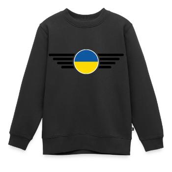 T-shirt d’élégance de l’Ukraine - Sweat Premium enfant bio - noir - Devant - AI Model Kid Female (0cm)