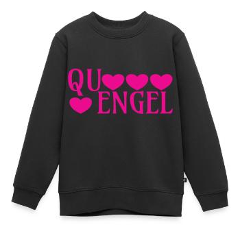 Engel, Quengel, quengeln, meckern, Liebe, Partner, - Kinder Premium Organic Sweatshirt - Schwarz - Vorne - AI Model Kid Female (0cm)