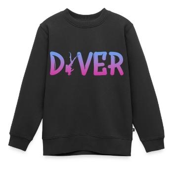Diver - Kinder Premium Organic Sweatshirt - Schwarz - Vorne - AI Model Kid Female (0cm)