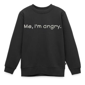 Angry - Kinder Premium Organic Sweatshirt - Schwarz - Vorne - AI Model Kid Female (0cm)