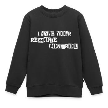 Remote Control TV Night Ransom Note - Kinder Premium Organic Sweatshirt - Schwarz - Vorne - AI Model Kid Female (0cm)