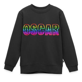oscar rs regenbogen - Kinder Premium Organic Sweatshirt - Schwarz - Vorne - AI Model Kid Female (0cm)