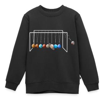 Never Forget Pluto Lustiges Planet Pluto - Kinder Premium Organic Sweatshirt - Schwarz - Vorne - AI Model Kid Female (0cm)