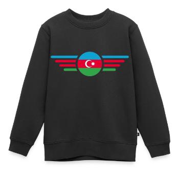 Azerbaïdjan - Sweat Premium enfant bio - noir - Devant - AI Model Kid Female (0cm)