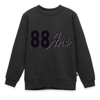 88 Ans - Sweat Premium enfant bio - noir - Devant - AI Model Kid Female (0cm)
