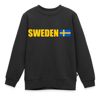 Schweden - Kinder Premium Organic Sweatshirt - Schwarz - Vorne - AI Model Kid Female (0cm)
