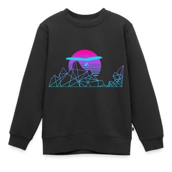 Hanggleiter Drachenflieger Deltasegler - Kinder Premium Organic Sweatshirt - Schwarz - Vorne - AI Model Kid Female (0cm)