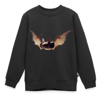 Fledermäuse haben ein scharfes Gehör - Kinder Premium Organic Sweatshirt - Schwarz - Vorne - AI Model Kid Female (0cm)