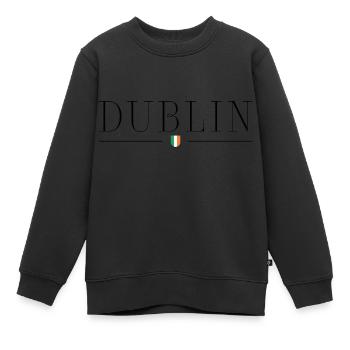 Ich liebe Dublin - Kinder Premium Organic Sweatshirt - Schwarz - Vorne - AI Model Kid Female (0cm)