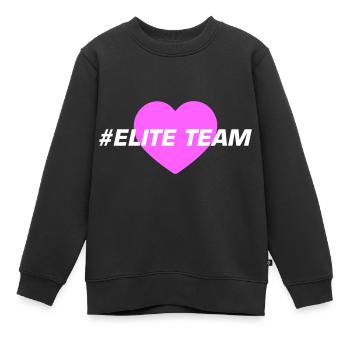 Elite Team Herz Liebe - Kinder Premium Organic Sweatshirt - Schwarz - Vorne - AI Model Kid Female (0cm)