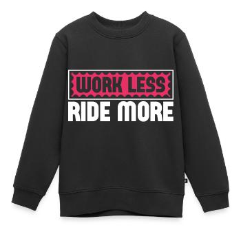 Work Less Ride More - Die Freiheit Der Straße - Kinder Premium Organic Sweatshirt - Schwarz - Vorne - AI Model Kid Female (0cm)