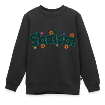 Shalom Peace & Harmony Jüdische Weihnachtsgeschenke - Kinder Premium Organic Sweatshirt - Schwarz - Vorne - AI Model Kid Female (0cm)