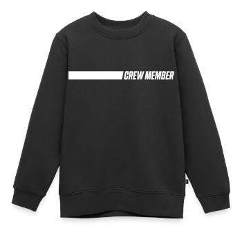 crew member - Sweat Premium enfant bio - noir - Devant - AI Model Kid Female (0cm)
