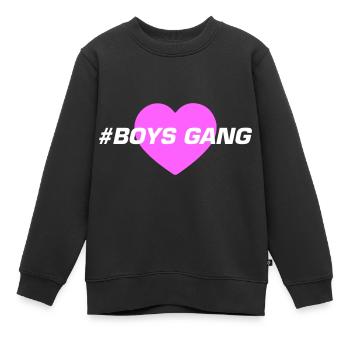 Boys Gang Herz Liebe - Kinder Premium Organic Sweatshirt - Schwarz - Vorne - AI Model Kid Female (0cm)