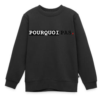 Warum nicht, Linie - Kinder Premium Organic Sweatshirt - Schwarz - Vorne - AI Model Kid Female (0cm)