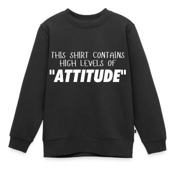 Cette chemise contient des niveaux élevés d’ATTITUDE - Sweat Premium enfant bio - noir - Devant - AI Model Kid Female (0cm)