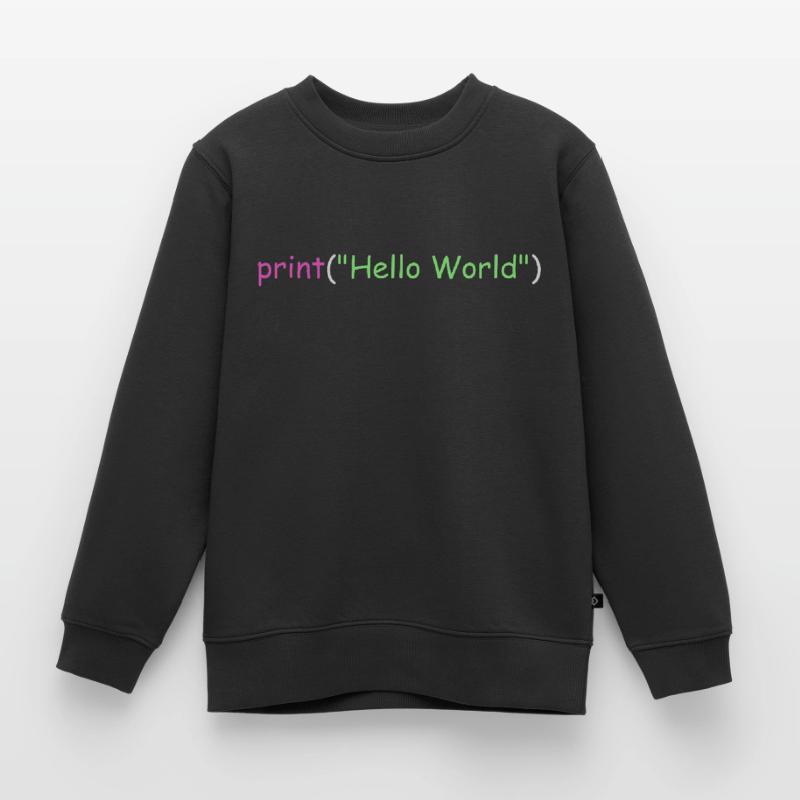 Hello World programmation Python C++ C # Sweat Premium enfant bio