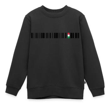 Italia - Kinder Premium Organic Sweatshirt - Schwarz - Vorne - AI Model Kid Female (0cm)
