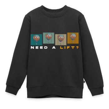 Heißluftballon Himmel - Kinder Premium Organic Sweatshirt - Schwarz - Vorne - AI Model Kid Female (0cm)