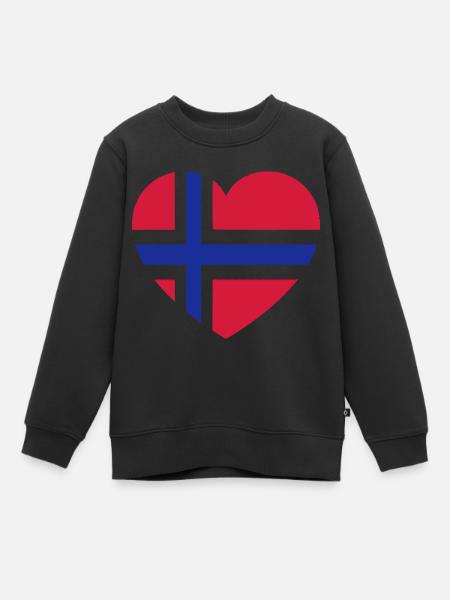 norway - Kinder Premium Organic Sweatshirt - Schwarz