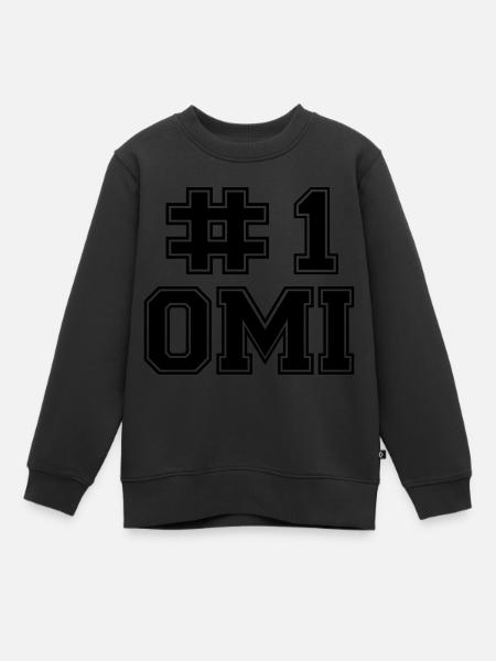 Number One Omi - Kids Premium Organic Sweatshirt - black