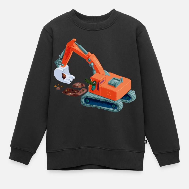 KrokoSchaufler - Kinder Premium Organic Sweatshirt - Schwarz