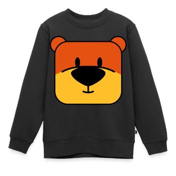 comic bär - Kinder Premium Organic Sweatshirt - Schwarz - Vorne - AI Model Kid Female (0cm)