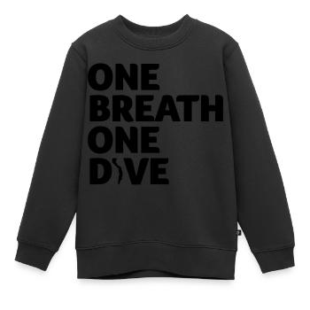 One Breath One Dive IV Apnoetaucher Freediving - Kinder Premium Organic Sweatshirt - Schwarz - Vorne - AI Model Kid Female (0cm)