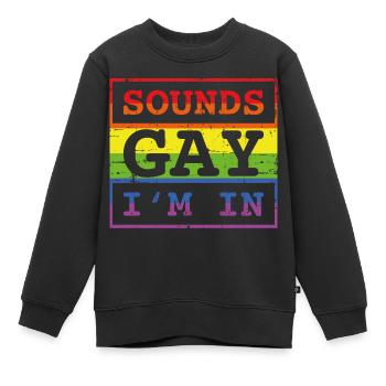Je suis gay - Sweat Premium enfant bio - noir - Devant - AI Model Kid Female (0cm)