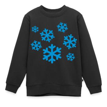 Schnee - Kinder Premium Organic Sweatshirt - Schwarz - Vorne - AI Model Kid Female (0cm)
