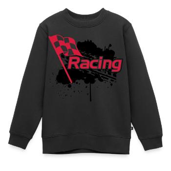 Racing - Kinder Premium Organic Sweatshirt - Schwarz - Vorne - AI Model Kid Female (0cm)