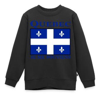 quebec - Kinder Premium Organic Sweatshirt - Schwarz - Vorne - AI Model Kid Female (0cm)