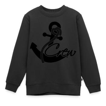 Crew Anker Abzeichen Rang - Kinder Premium Organic Sweatshirt - Schwarz - Vorne - AI Model Kid Female (0cm)