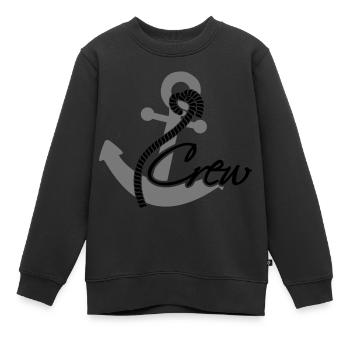 Crew Anker Abzeichen Rang - Kinder Premium Organic Sweatshirt - Schwarz - Vorne - AI Model Kid Female (0cm)