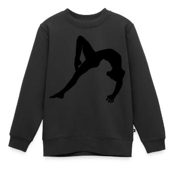 Turnerin, Bodenturnen, Kunstturnen - Kinder Premium Organic Sweatshirt - Schwarz - Vorne - AI Model Kid Female (0cm)