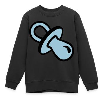 Schnuller - Kinder Premium Organic Sweatshirt - Schwarz - Vorne - AI Model Kid Female (0cm)