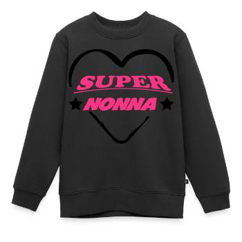 Super nonna 111 - Kinder Premium Organic Sweatshirt - Schwarz - Vorne - AI Model Kid Female (0cm)
